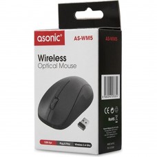 MOUSE ASONIC AS-WM5 Usb Siyah Optik Kablosuz Mouse