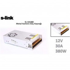 S-link SL-KA380 12V 30A 380W Metal Kamera Güç Kaynağı