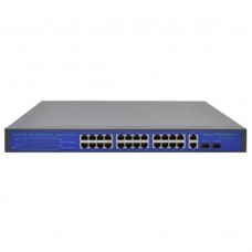 Simple SM-124P 24+2+2 Port 10 100 1000 400W 24 port POE Switch (Dahili)