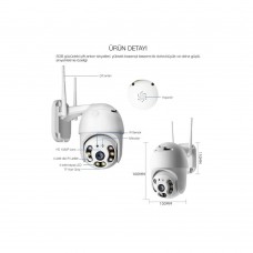 SİMPLE - 3038- 3MP WIFI PTZ KAMERA 2.5'' 8 PCS DUAL LİGHT ONVİF